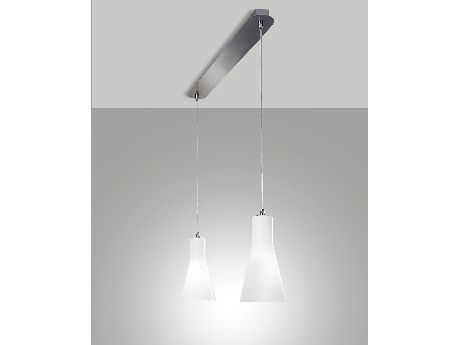 Lampada Diana Sospensione 2 Luci Cromo Fabas Design Moderno ed Elegante