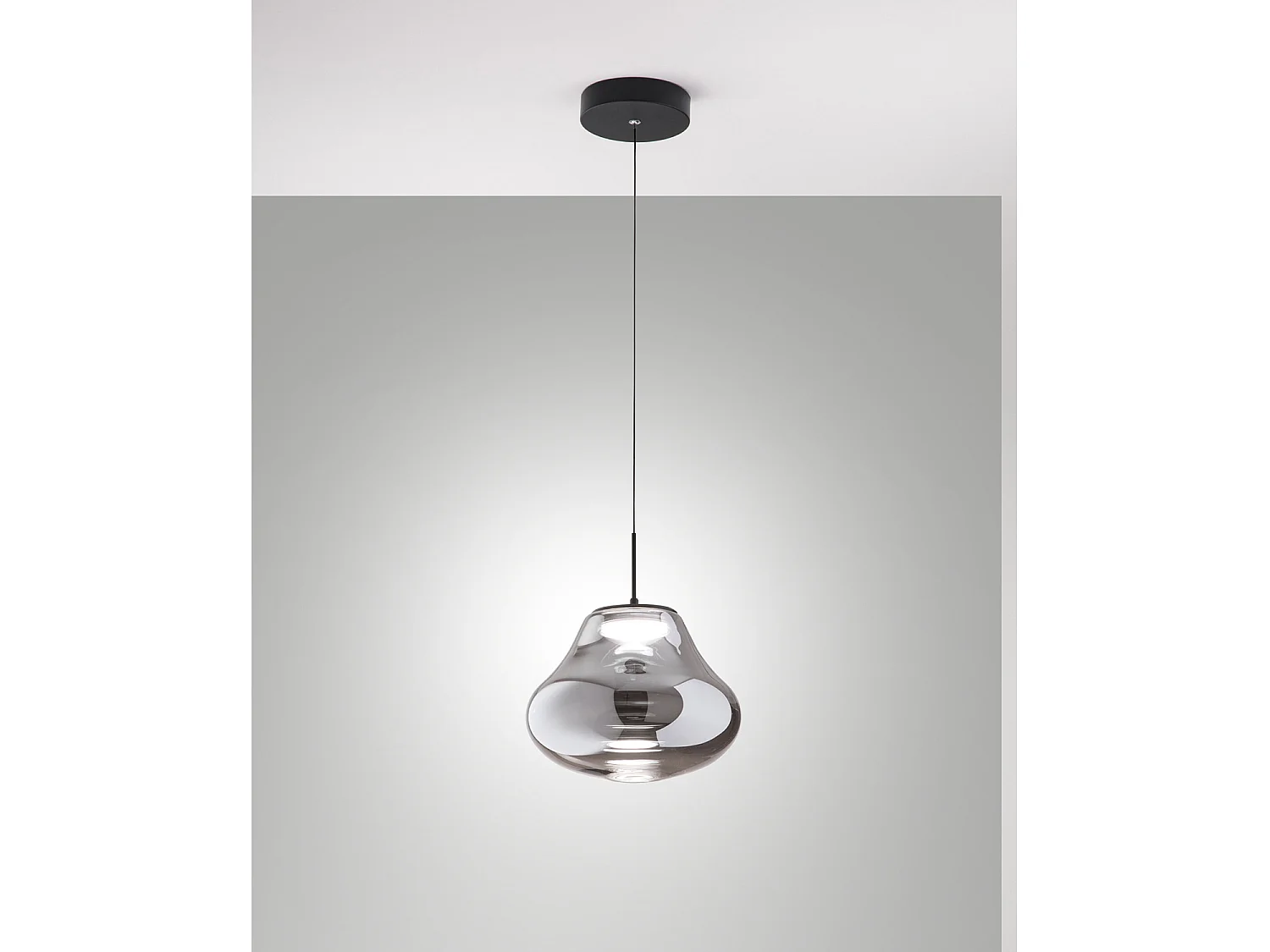 Lampada a Sospensione Deva Fumè Unica Nero Eleganza Modernità Alta Qualità
