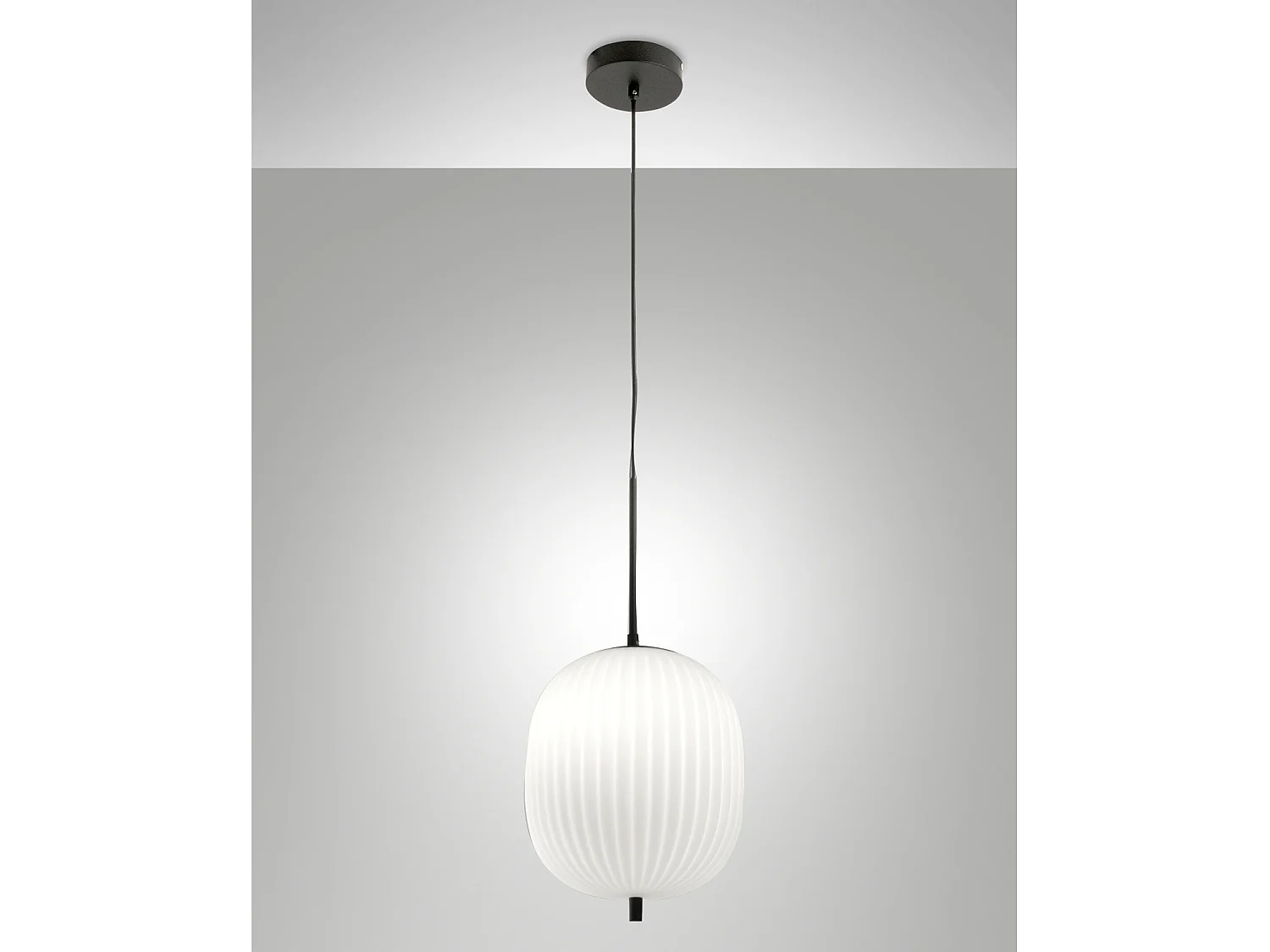 Lampadario Domizia Sospensione Nera E27 Unico Stile 1 Luce Fabas Collezione Domizia