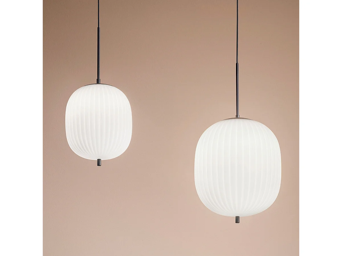 Lampadario Domizia Sospensione Nera E27 Unico Stile 1 Luce Fabas Collezione Domizia