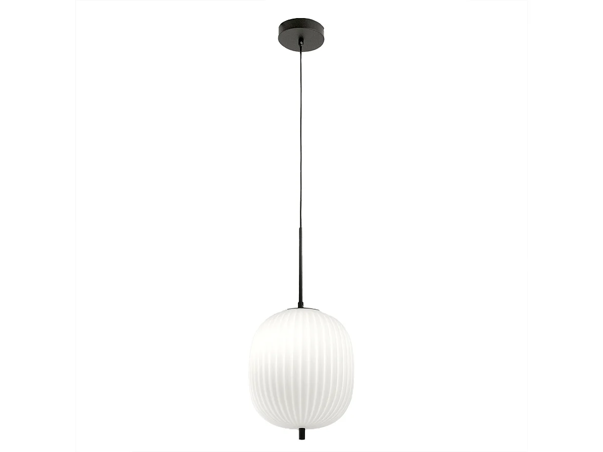 Lampadario Domizia Sospensione Nera E27 Unico Stile 1 Luce Fabas Collezione Domizia
