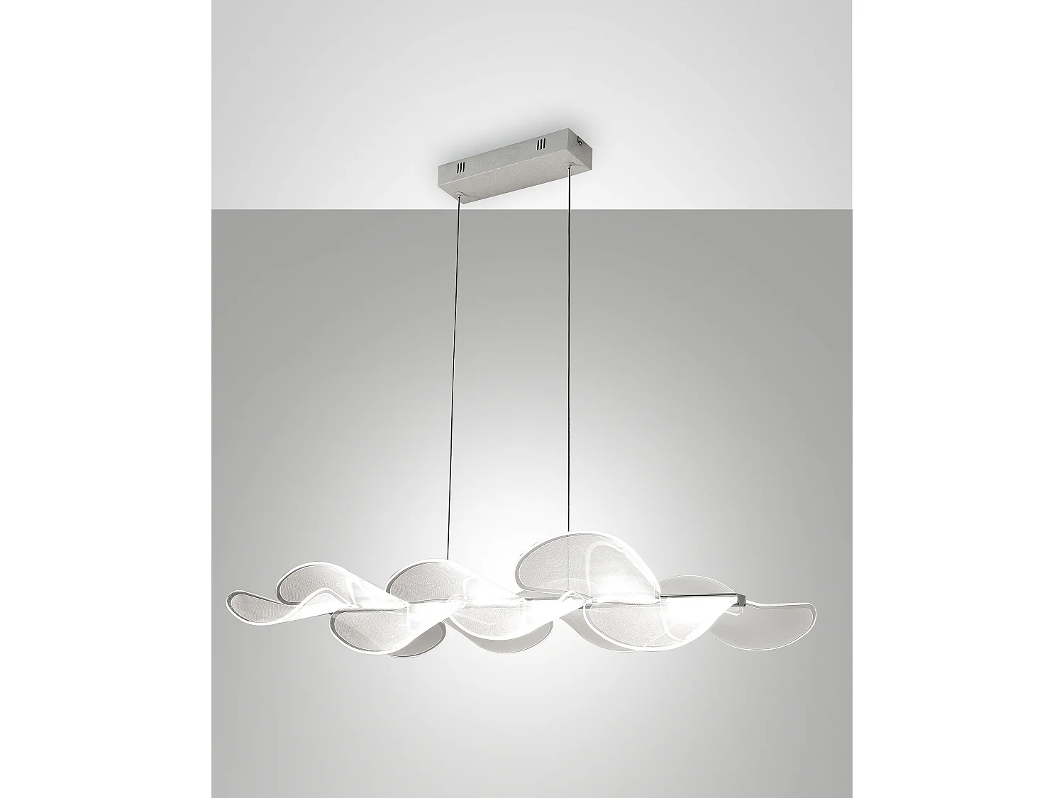 Sylvie Candeeiro de Tecto Suspenso LED 40W 5400lm 3000K Cor Branca - Estrutura em Metal e Metacrilato, Regulável por Corte de Fase, Classe I