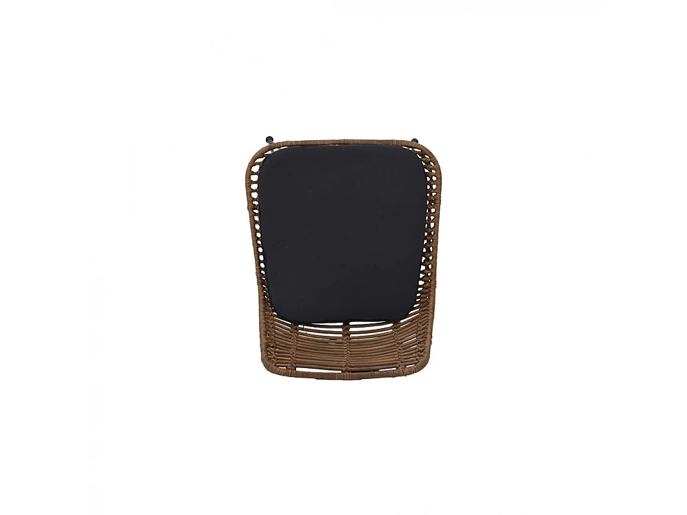 Capurgana - Lot de 2 chaises de bar design en rotin H67cm - Bois foncé