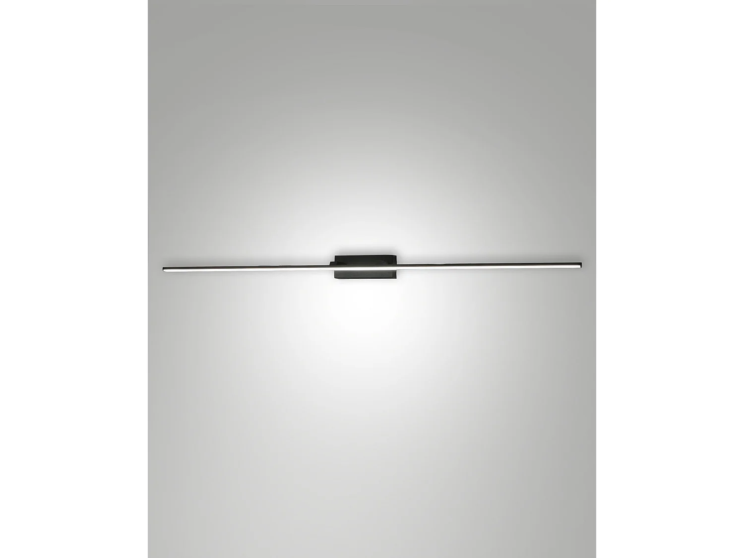 Nala Candeeiro de Parede LED Integrado 20W 2460lm IP44 3000K Branco Quente Estrutura em Metal e Metacrilato Cor Preta Design Moderno 109.5cm