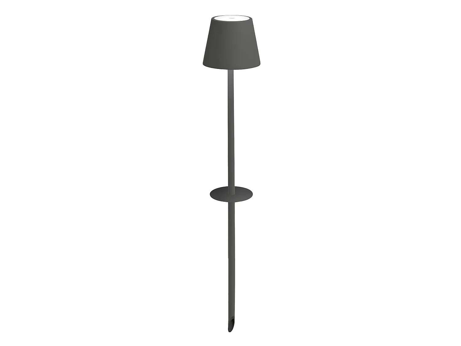 Poldina Pro color gris oscuro, portátil, recargable, regulable, con control táctil, alta protección y altura ajustable.