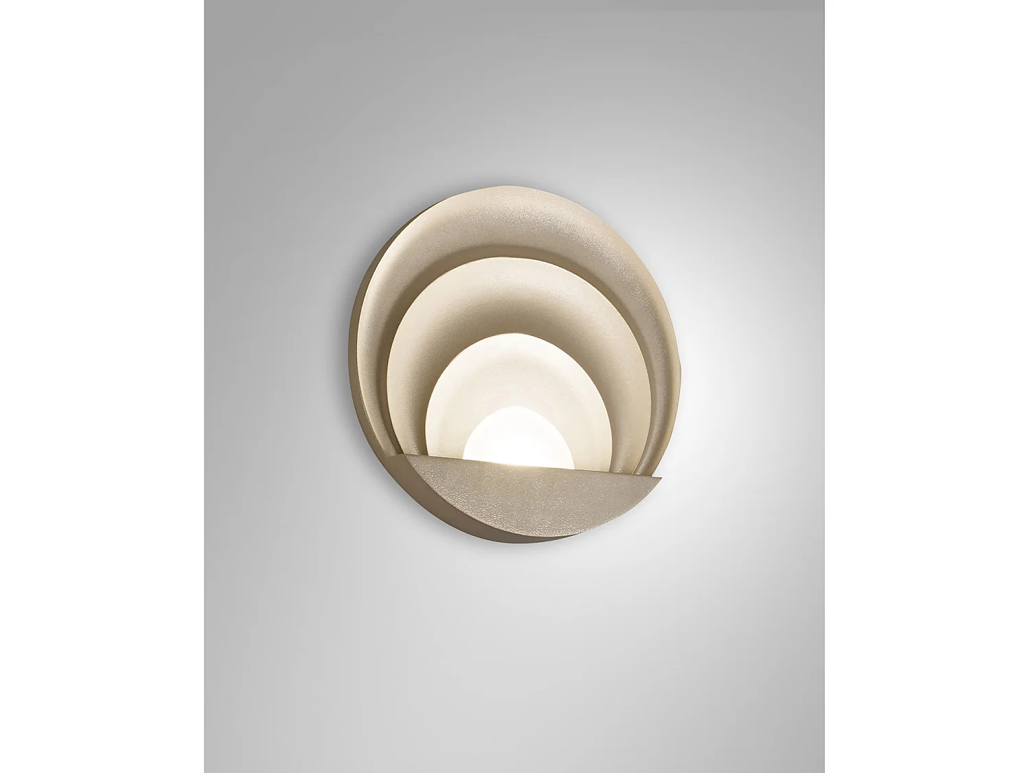 Lámpara de pared LED Sunrise 29W 3240lm 3000K aluminio fundido color oro mate IP20, diseño moderno elegante para interior