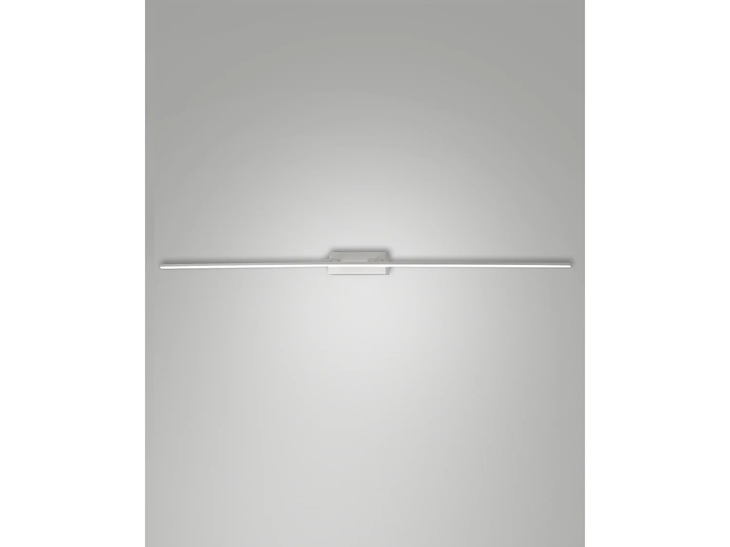 Nala Aplique de Parede LED Integrado 20W 2460lm IP44 3000K Branco Quente Estrutura em Metal e Metacrilato Cor Branca Design Moderno 109,5cm