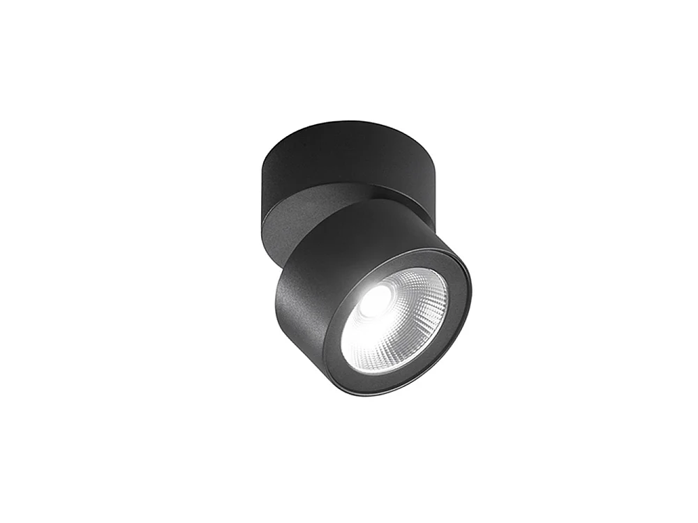 Verstellbarer LED-Strahler in schwarzem Metall, 15 W, 900 lm Lichtstrom, Farbtemperatur wählbar (3000 K/4000 K/6000 K), Durchmesser 10,5 cm - Perenz