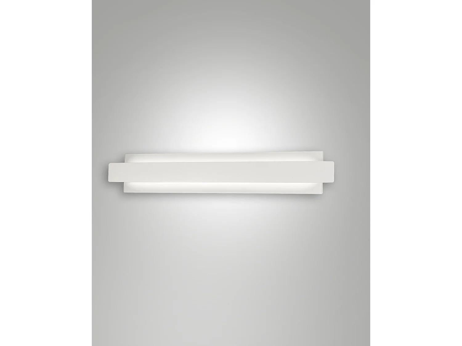 Regolo Aplique de Parede LED Integrado 21W 2150lm 3000K Metal e Vidro Branco Design Moderno Regulável por Corte de Fase IP20 Classe 1