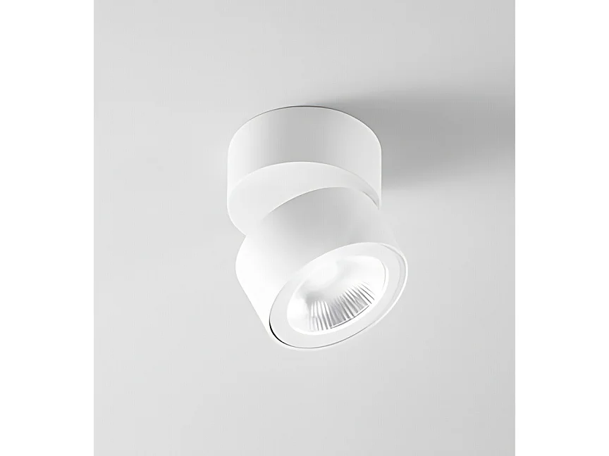 Verstellbarer LED-Strahler aus Metall, weiß, 15 W, 900 lm Lichtstrom, Farbtemperatur wählbar (3000 K/4000 K/6000 K), Durchmesser 10,5 cm - Perenz