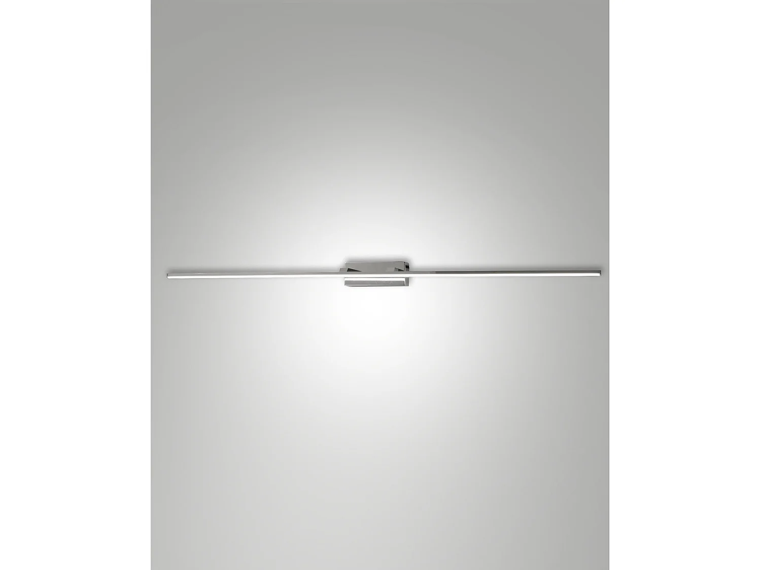 Aplique LED Nala 20W 2460lm 3000K IP44 metal y metacrilato cromado 109,5 cm, diseño moderno elegante para iluminación interior y exterior