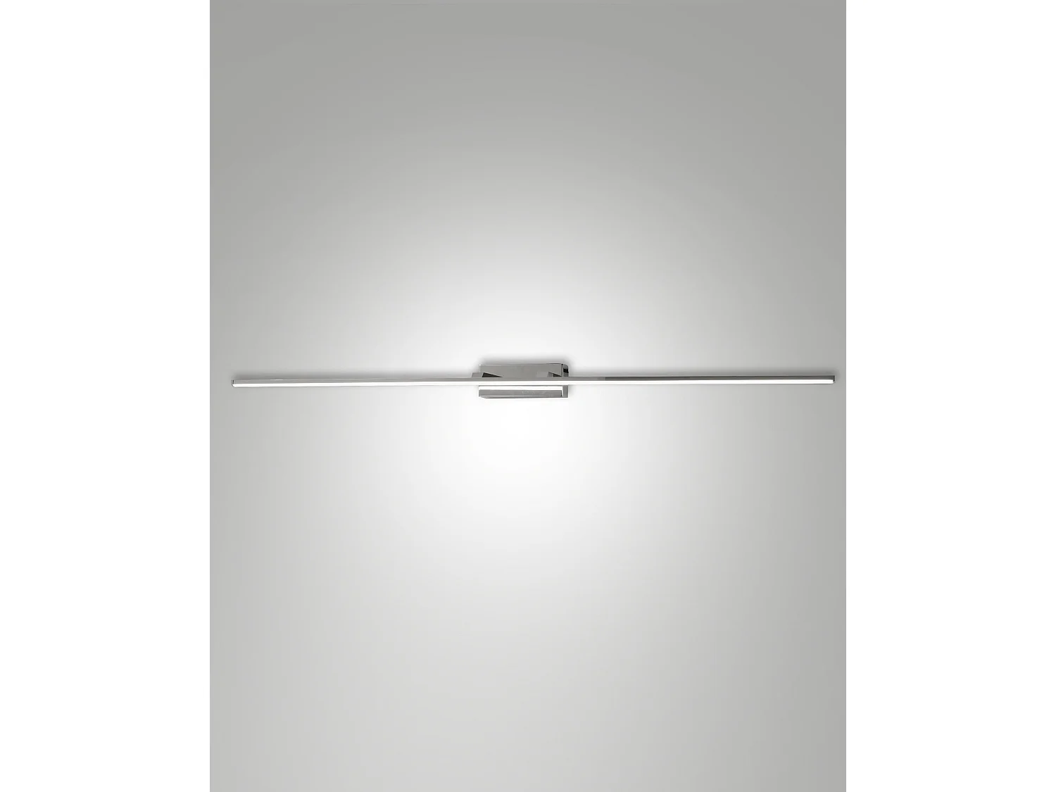 Nala Candeeiro de Parede LED Integrado 20W 2460lm IP44 3000K Branco Quente com Estrutura em Metal e Metacrilato Cor Cromada e Design Moderno 109,5cm