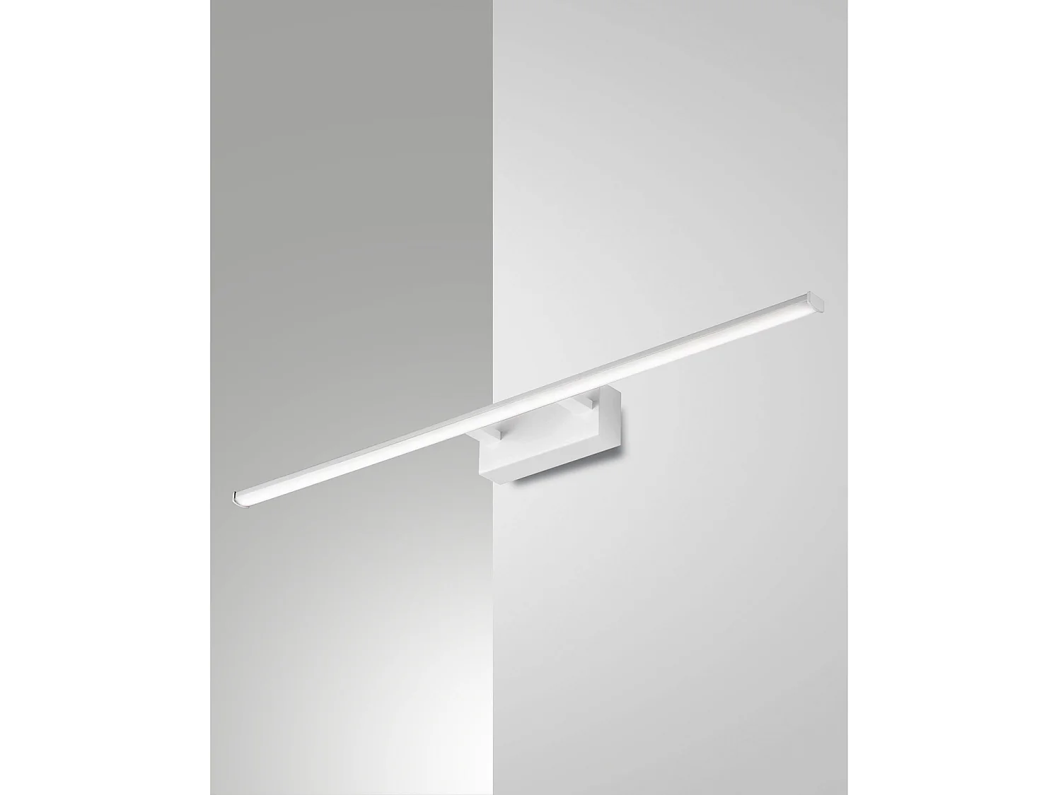 Aplique LED Nala 15W 1850lm 3000K IP44 metal y metacrilato blanco, diseño moderno funcional para interior y exterior iluminación pared