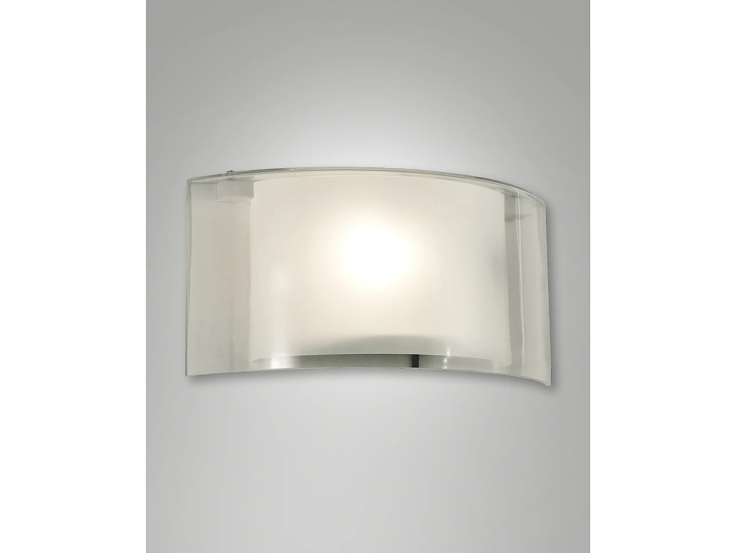 Lámpara de pared Alide de 34 cm con marco de metal y cristal transparente, casquillo E27 de 40 W IP20 - Diseño elegante y moderno para interiores