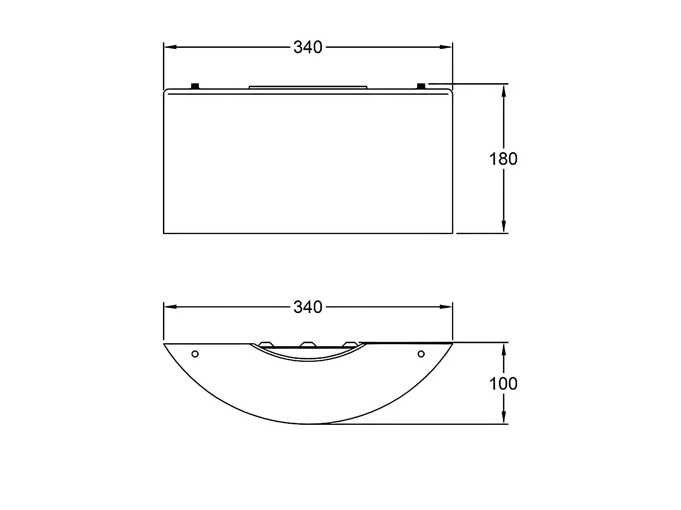 Candeeiro de Parede Alide 34cm com Estrutura em Metal e Vidro Transparente, Casquilho E27 40W IP20 - Design Elegante e Moderno para Interiores