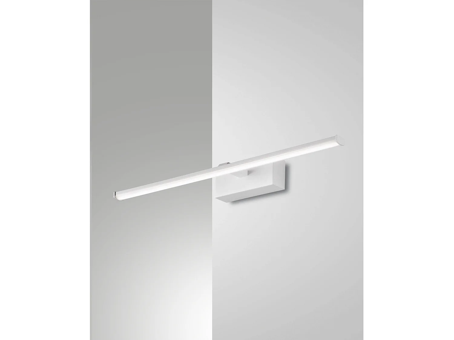 Lámpara de pared LED integrada Nala de 10 W, 1200 lm, 3000 K, IP44, estructura de metal y metacrilato, color blanco, diseño moderno y elegante.