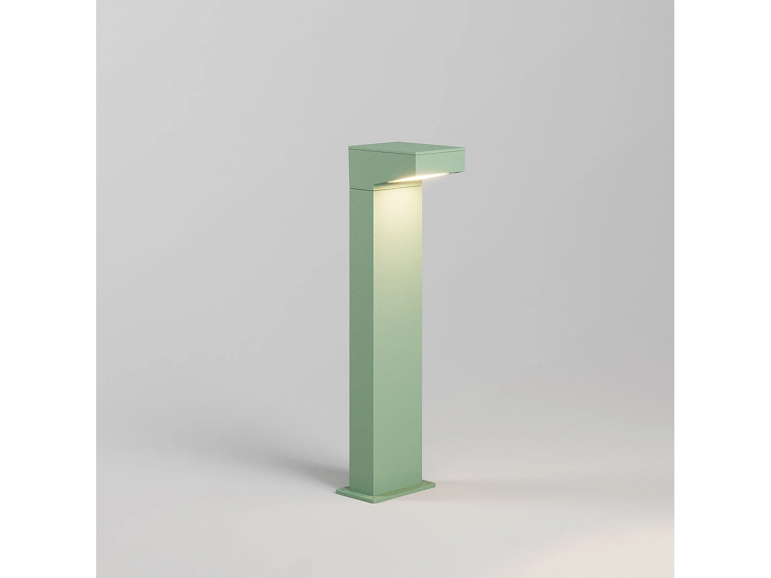 Voorwaarts gerichte asymmetrische bolderlamp 13W LED 3000K saliegroen, minimalistisch ontwerp voor buitenverlichting, tuinen en voetpaden IP65