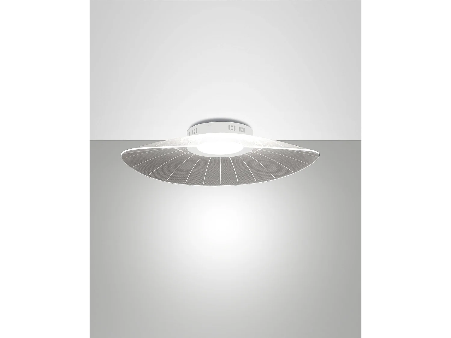 Plafonier LED Vela Integrado 24W 4000lm 3000K Branco Quente Estrutura Metal e Metacrilato Branco Regulável Corte de Fase IP20 59x43x12cm PT