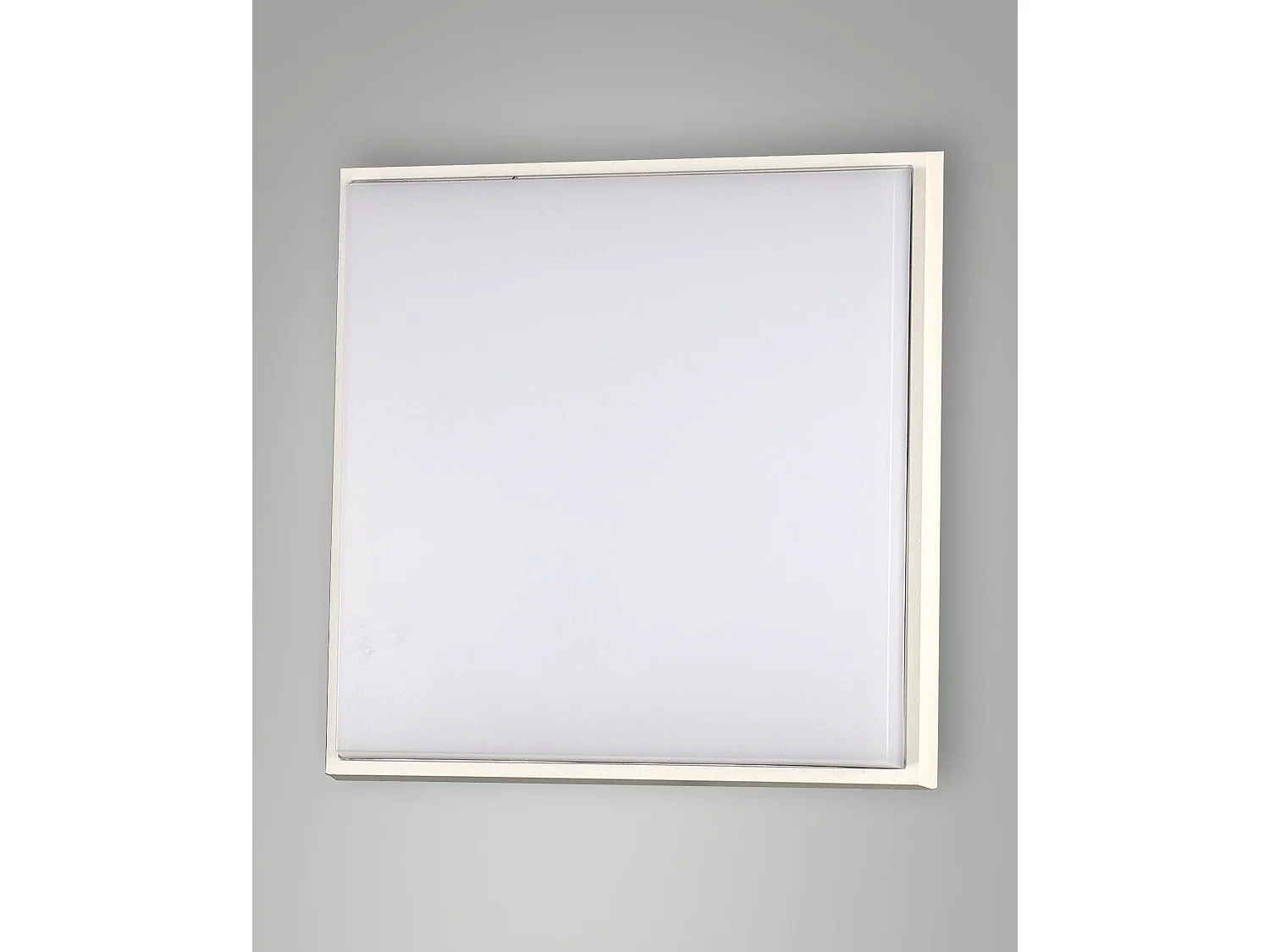 Desdy Plafonier LED Quadrado 30W 3000K IP54 em Metal e Policarbonato Branco - Design Moderno para Interiores e Exteriores - Código 3314-65-102
