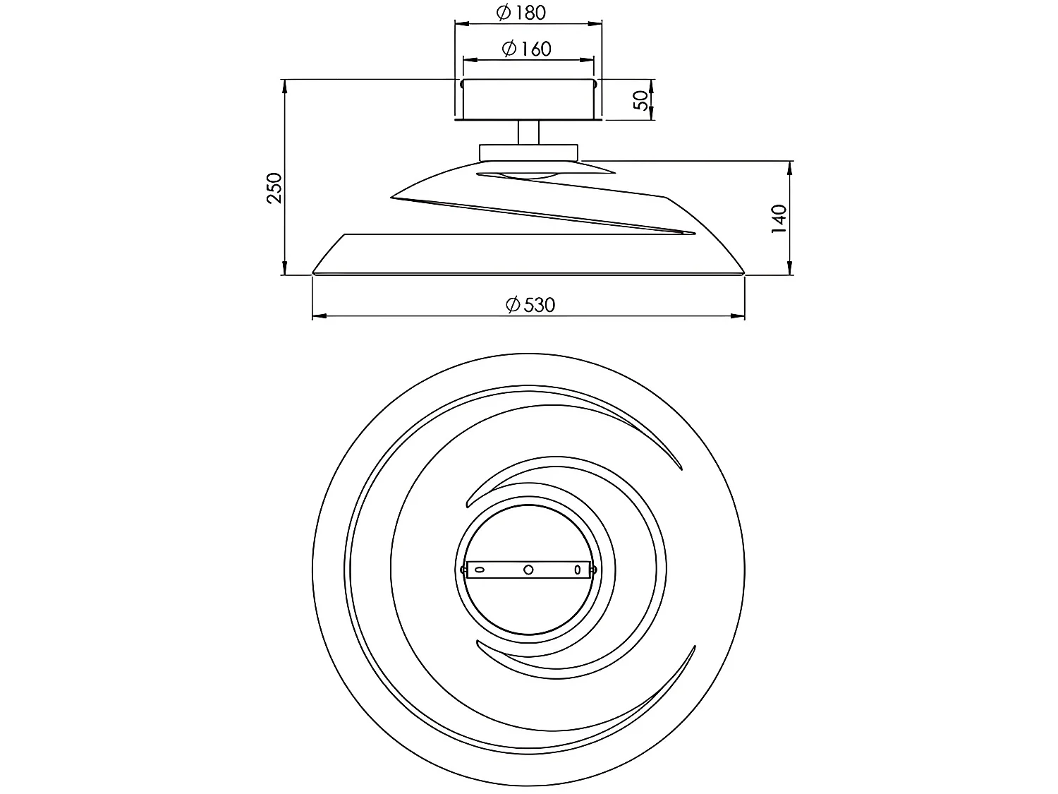 Aragon Candeeiro de Teto LED Integrado 18W 1760lm 3000K Branco - Estrutura em Metal e Vidro - Design Elegante e Regulável por Corte de Fase