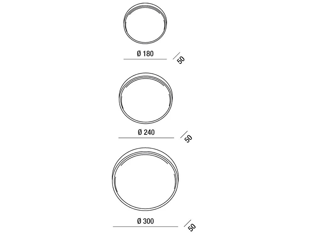 Olly Plafonier LED de teto em metal e policarbonato, luz quente 3000K, 30W, IP54, design circular minimalista branco, código 3315-65-102
