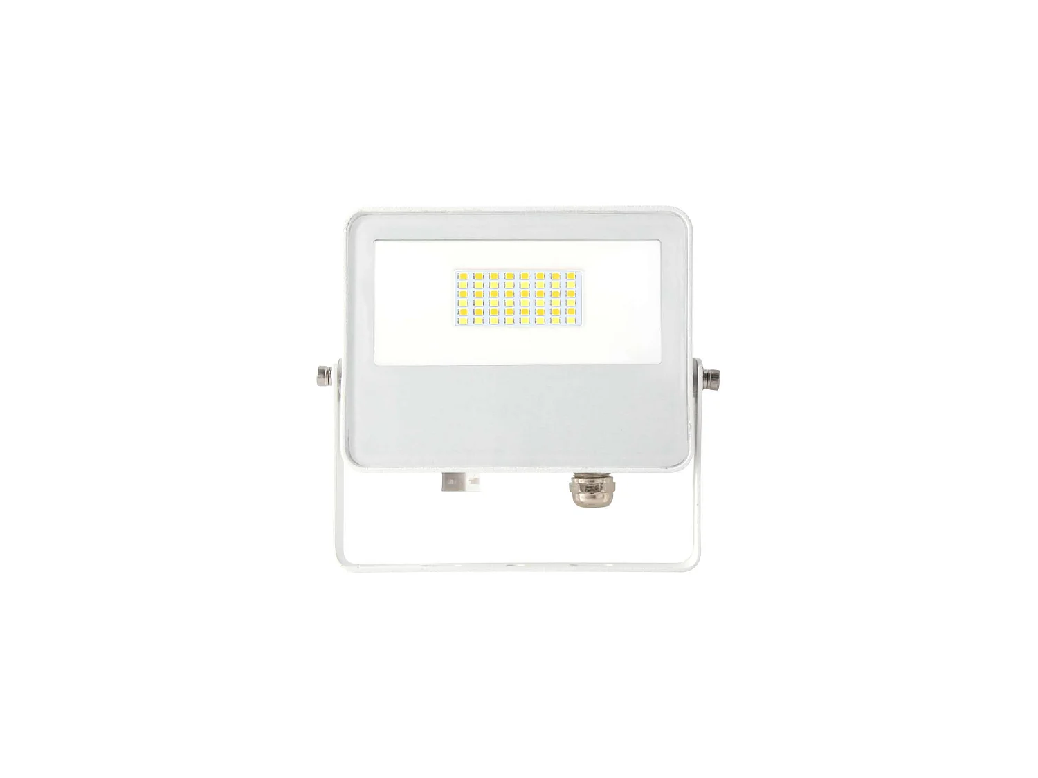 Projecteur LED extérieur SKY 20W CCT 3000K/4000K/5000K avec un faisceau de 115° et une structure en aluminium blanc signé Beneito & Faure.