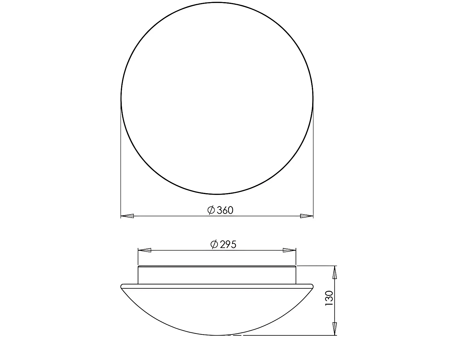 Pandora LED Plafonier Moderno em Metal e Vidro Soprado 36cm, 24W, 2950 lm, 3000K, Regulável por Corte de Fase, Cor Branco - IP20 Classe 1