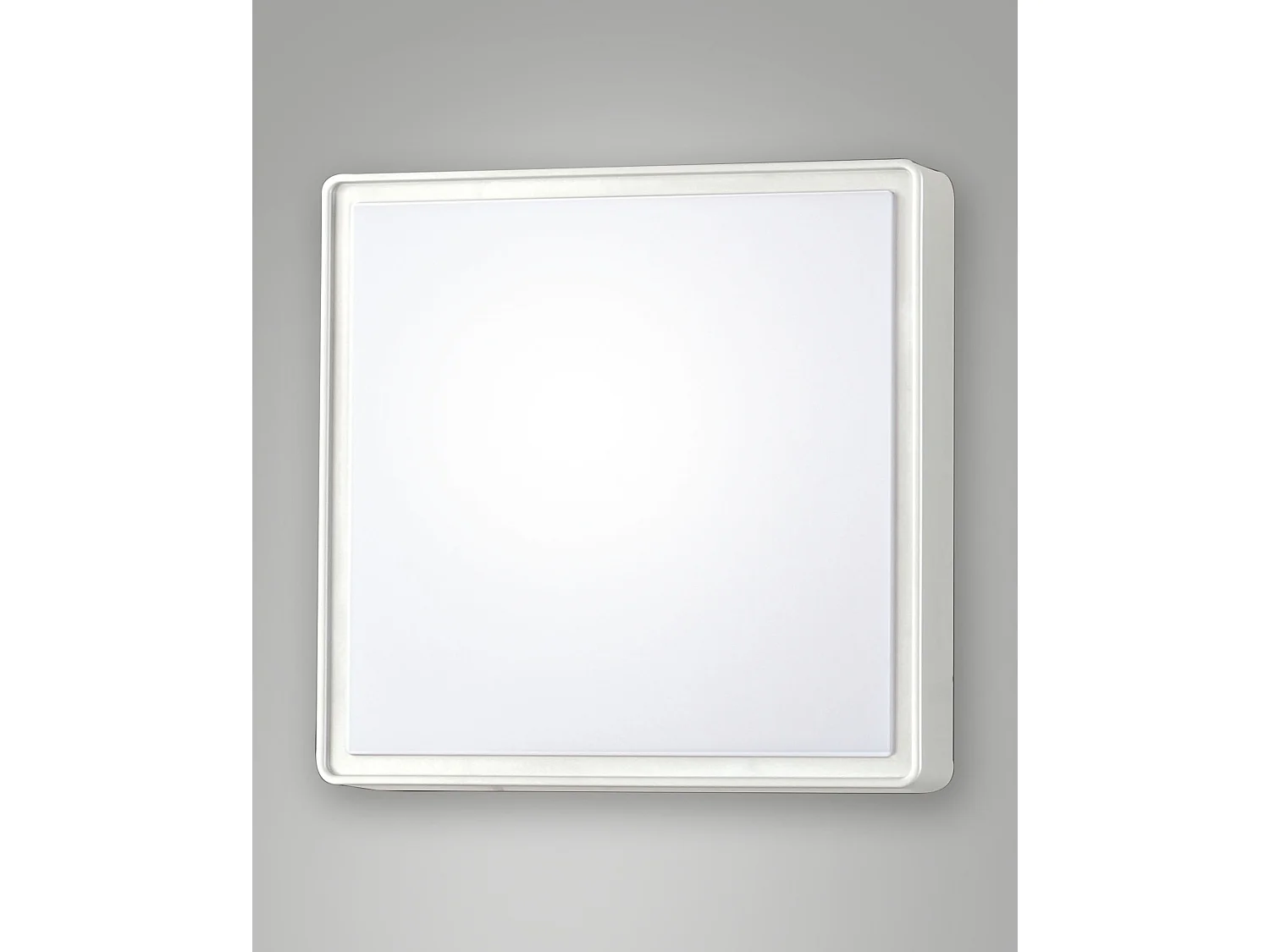 Oban Plafonier Quadrado IP65 em Policarbonato Branco para Exterior e Interior, Casquilho E27 2x30W Máx, Elevada Proteção, Código 3225-65-102