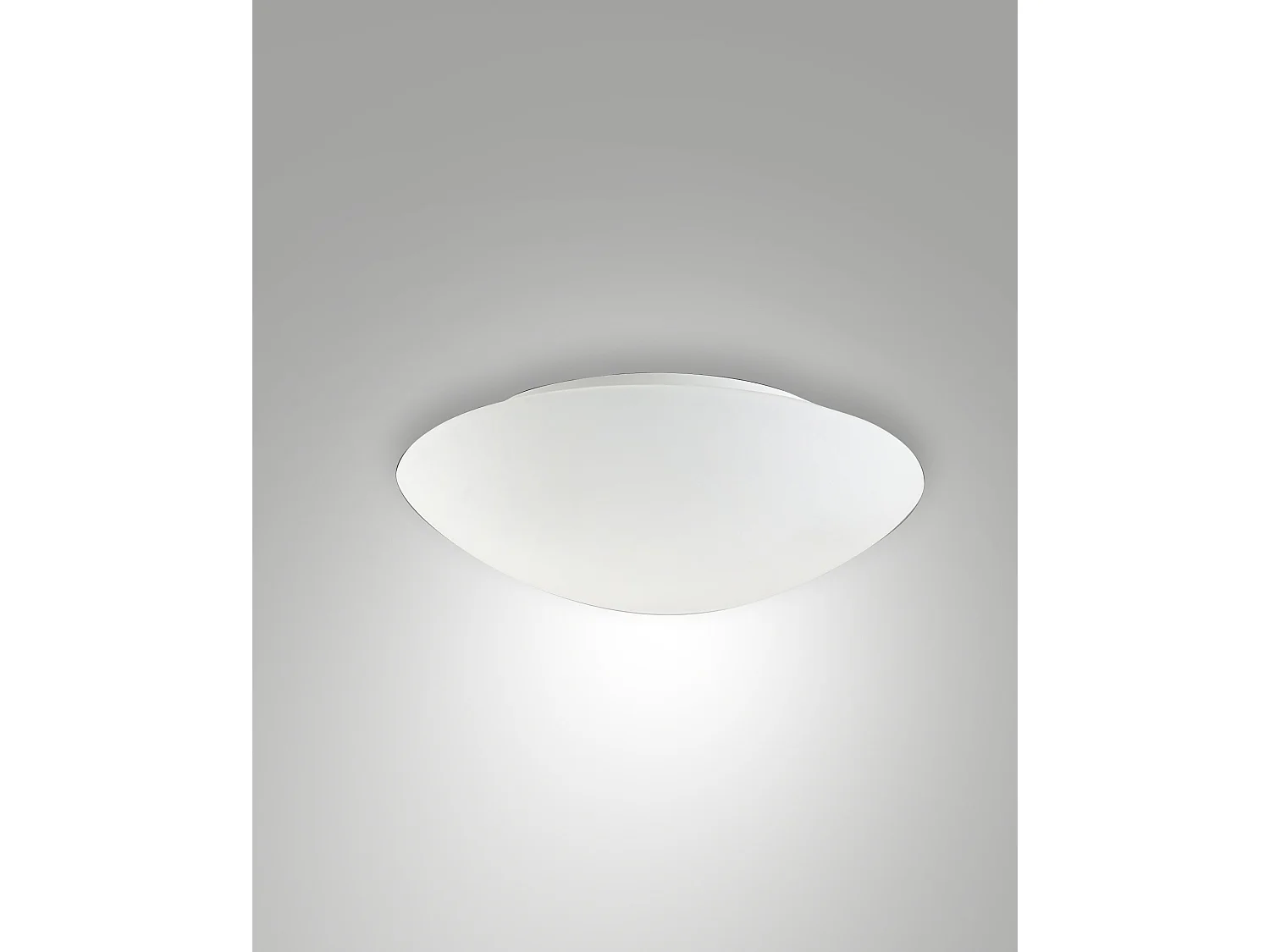 Pandora Plafonier Moderno em Metal e Vidro Soprado, E27 60W, Sensor de Movimento Integrado, Diâmetro 30cm, Cor Branca, Código 3222-61-102