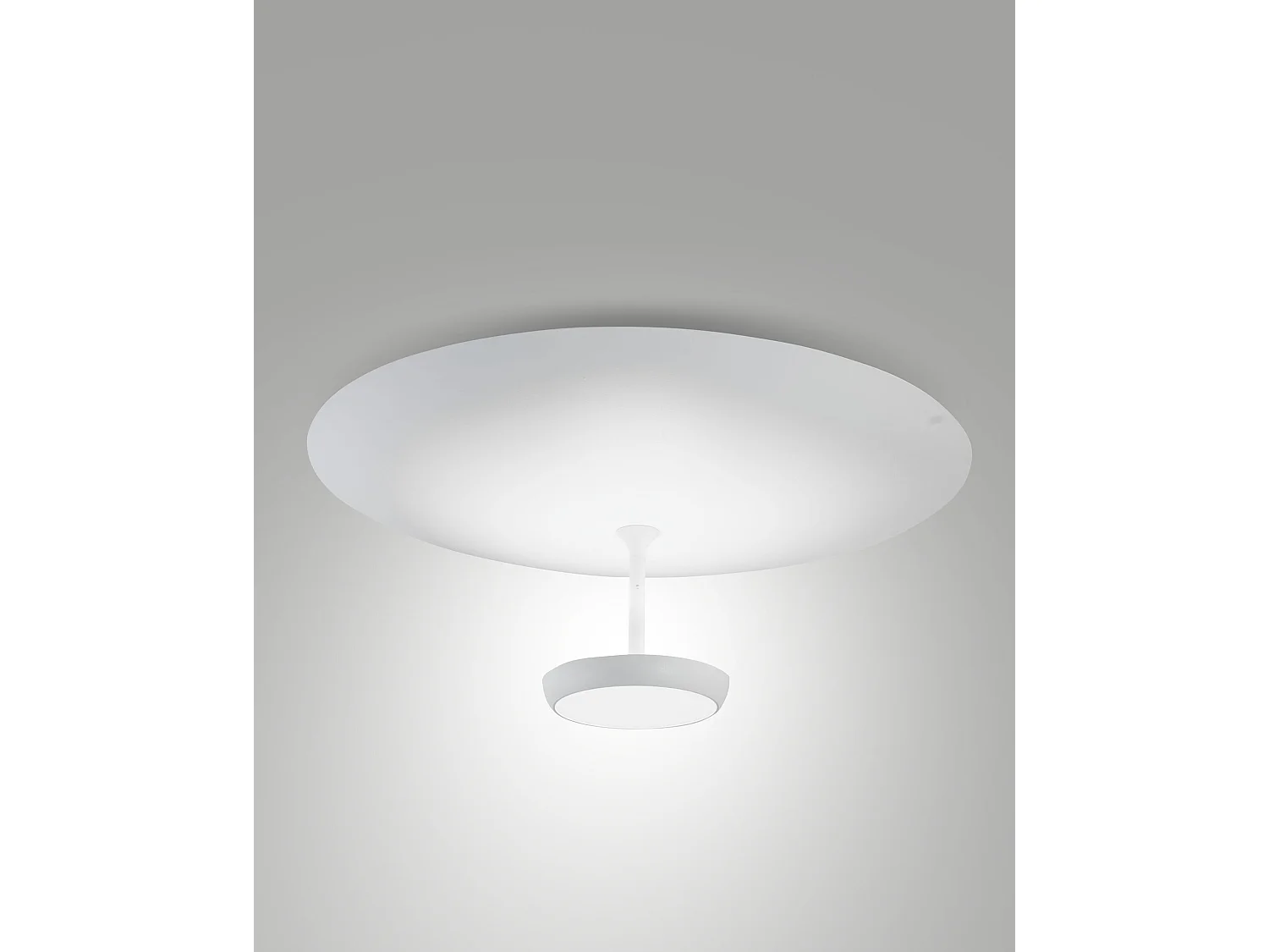 Plafonier LED Yuko 40W 3200lm - Branco, Estrutura em Metal e Metacrilato, Intensidade regulável por etapas, Luz Quente 3000K, IP20 - Design Yuko