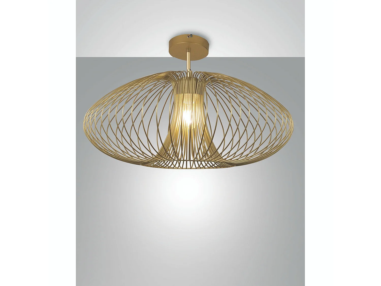 Fassa Plafoniera Oro Opaco 1 Luce Design Elegante Collezione FASSA per Ogni Spazio