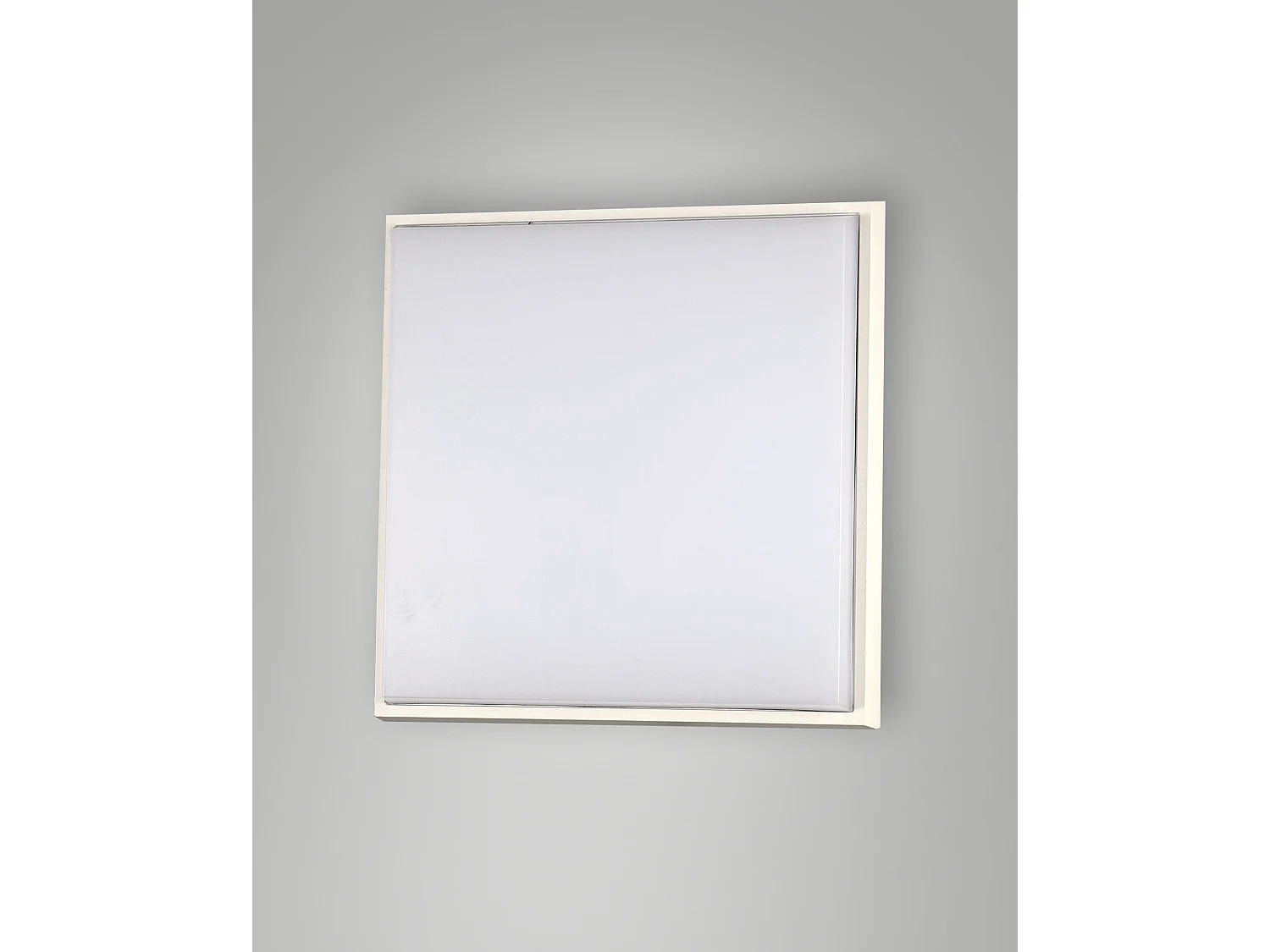 Desdy Quadratische LED-Deckenleuchte 23W 2700lm 3000K Warmweiß Metall- und weißer Polycarbonatrahmen IP54 Modernes Design 3314-61-102