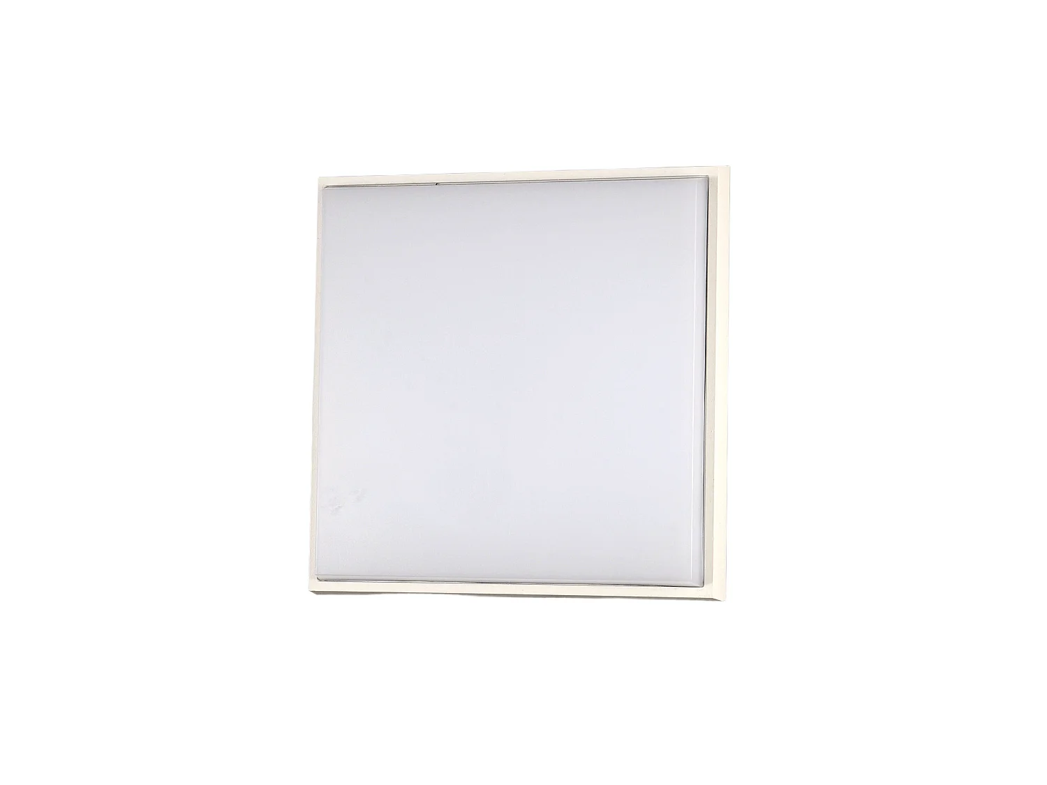 Desdy Quadratische LED-Deckenleuchte 23W 2700lm 3000K Warmweiß Metall- und weißer Polycarbonatrahmen IP54 Modernes Design 3314-61-102