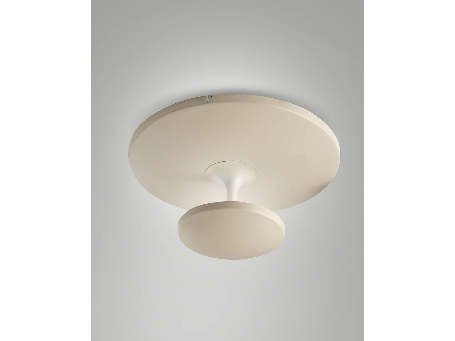 Plafonier LED Conrad 36W 4200lm 3000K Regulável em Passos, Estrutura em Metal e Metacrilato, IP20, Classe 1, Cor Areia - Plafonier de Teto Conrad