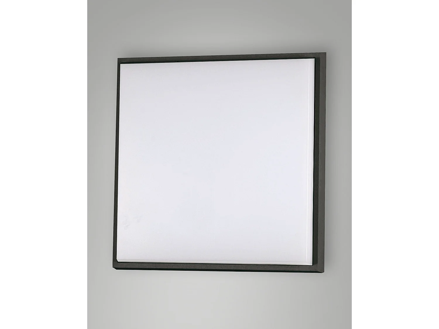 Desdy Plafonier LED Quadrado 30W 3000K IP54 Estrutura em Alumínio e Policarbonato Cor Preta 300x300x50mm Código do Produto n. 3314-65-101