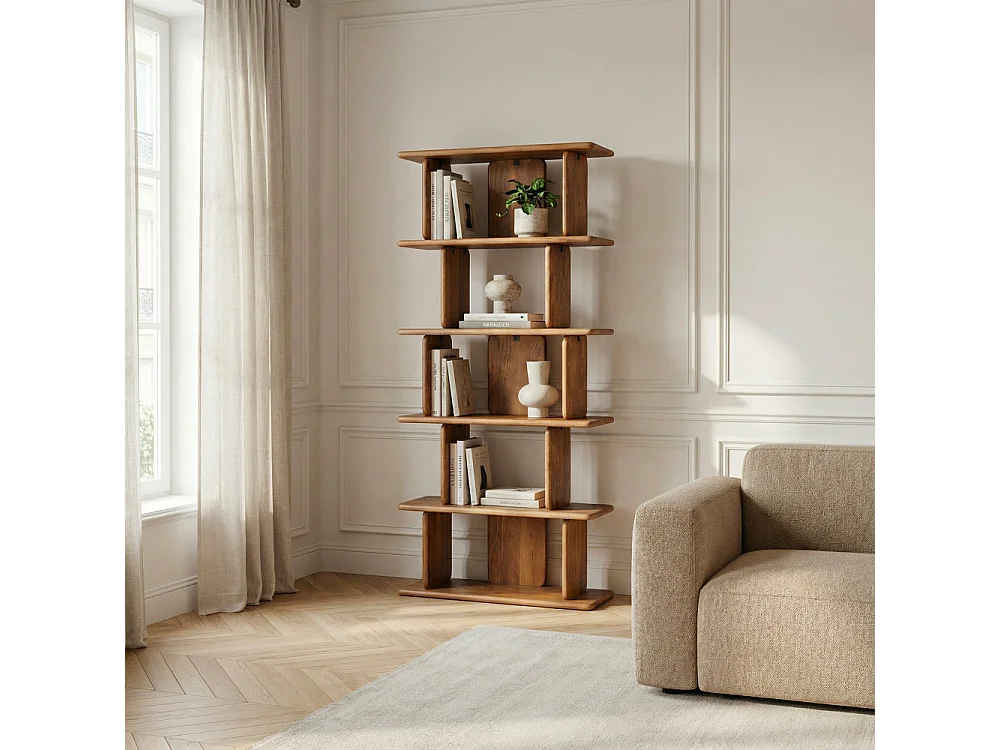 Batam - Étagère en bois massif H180cm - Bois