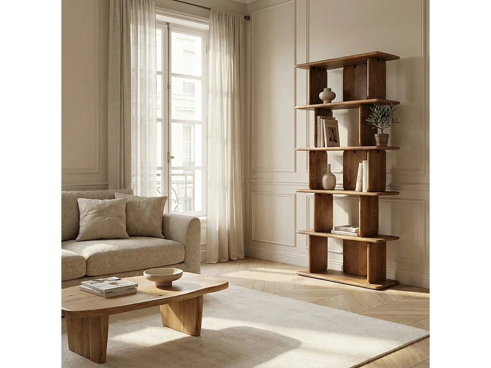 Batam - Étagère en bois massif H180cm - Bois