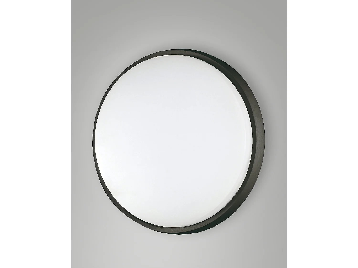Olly Plafon LED Moderno Redondo em Alumínio e Policarbonato Preto 30W 3220lm 3000K IP54 Candeeiro de Teto de Alta Eficiência 3315-65-101