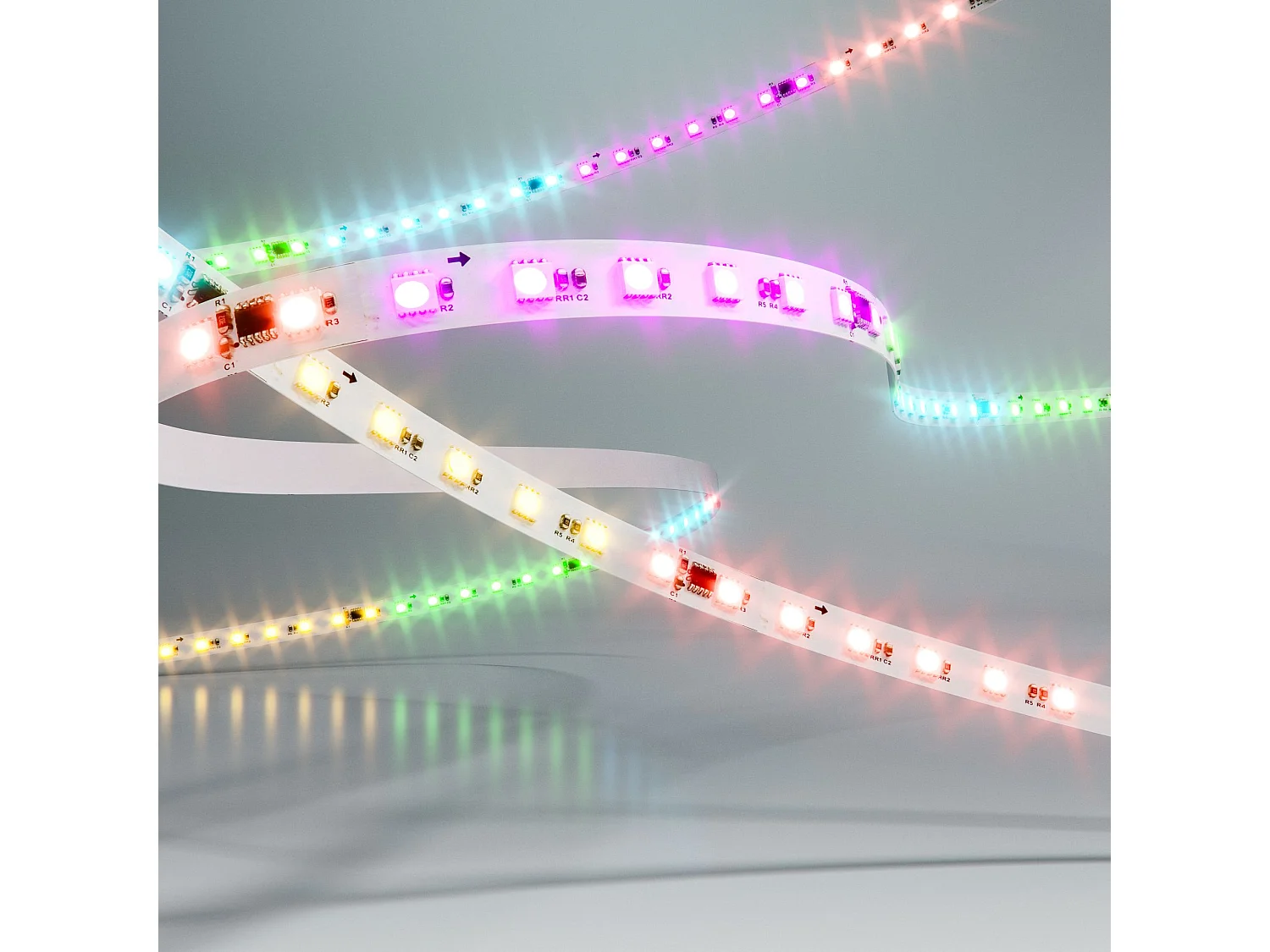 Beneito & Faure FINE DMX5 RGB+3000K LED-strip 5m 24V 17W/m 70LED/m IP67 - Pixel-by-Pixel DMX-besturing - High Definition