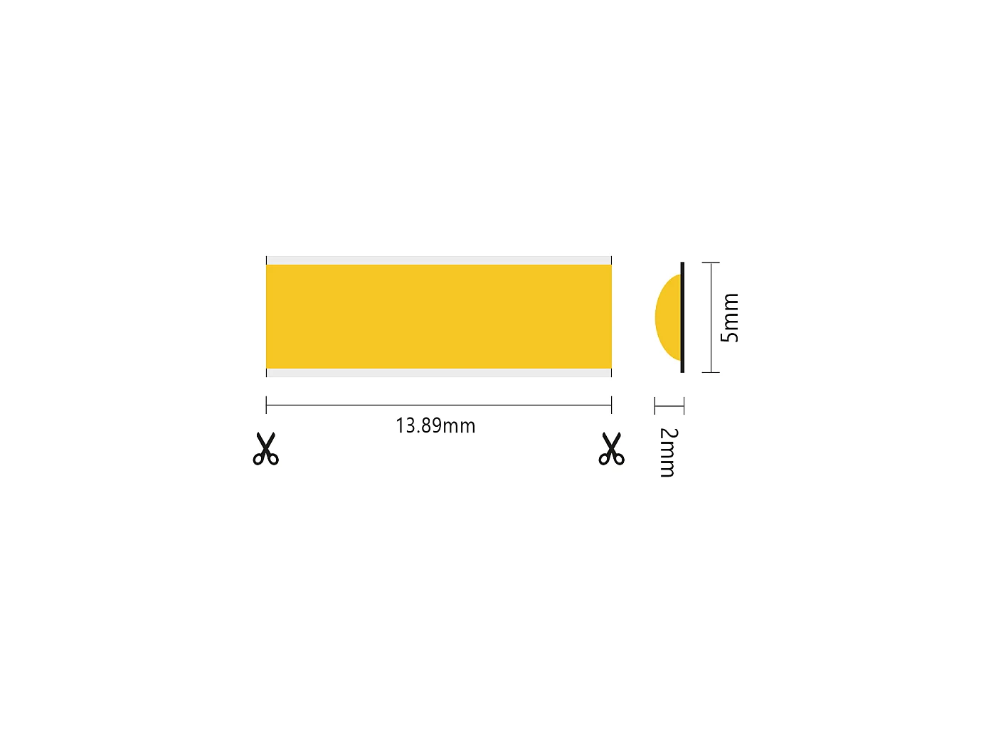 Alcapower COB SLIM LED-strip IP20 24V 6W/m 4000K 600lm/m - Rol van 5 meter met 504 LEDs/m voor lineaire installaties.