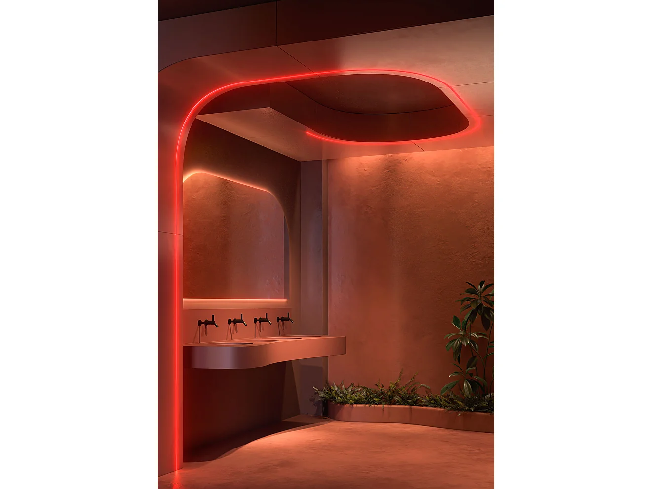 Beneito & Faure FINE 77 Serie 10m LED-strip 24W 12/8mm RGB IP67 Meerkleurig - Professionele flexibele strip voor binnen- en buitengebruik - 142st