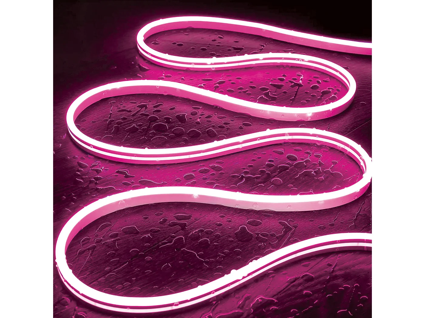 Alcapower Snake Flex LED-strip 20m IP65 230V 12W/m Roze, flexibele siliconen decoratieve verlichting met hoge energie-efficiëntie.