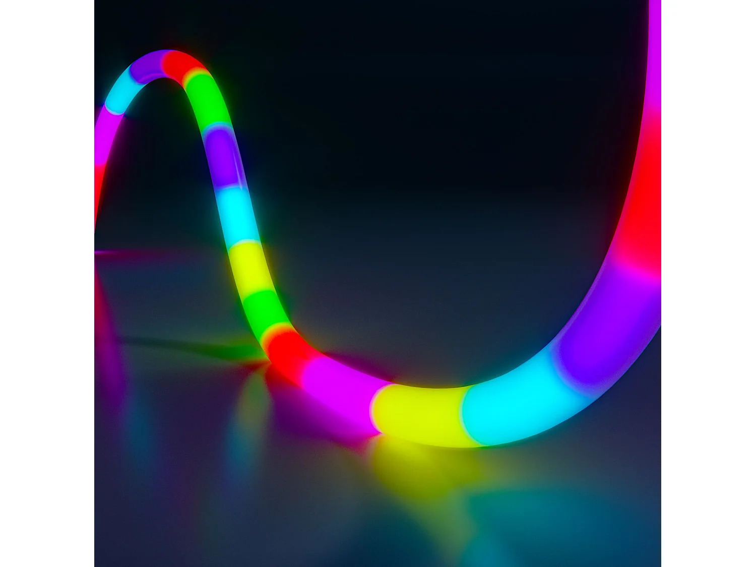5 meter RGB LED-strip FINE SPI4 24V 20W/m IP67 met pixel-voor-pixel aansturing 168 LED's/m voor binnen en buiten - Beneito & Faure