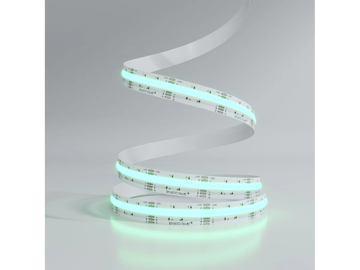 Beneito & Faure FINE Series 5m LED-strip 24W RGB+2700K IP67 - Professionele waterdichte LED-verlichting voor binnen en buiten