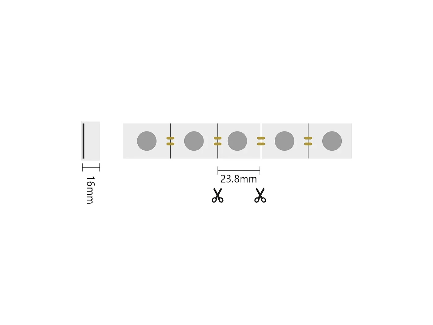 Alcapower Wall Washer Ledstrip 5m 24V 4000K 20W/m 1650lm/m IP65 Silicone CRI 90 Hoge Lichtopbrengst voor Architecturale Verlichting
