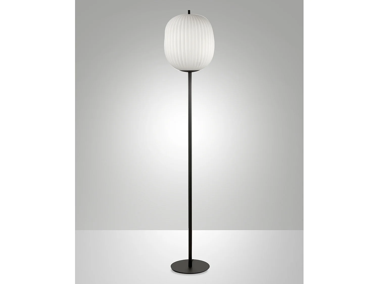 Lampada da Terra Nera Domizia Fabas Design Elegante e Sostituibile con E27