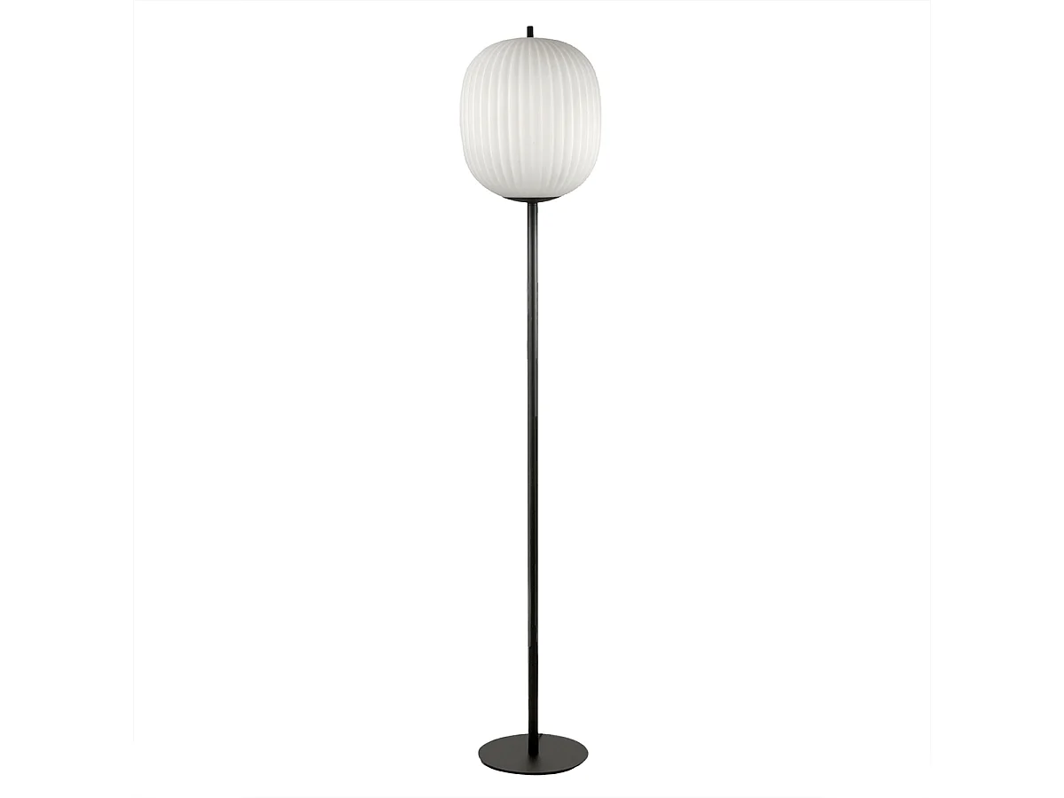 Lampada da Terra Nera Domizia Fabas Design Elegante e Sostituibile con E27