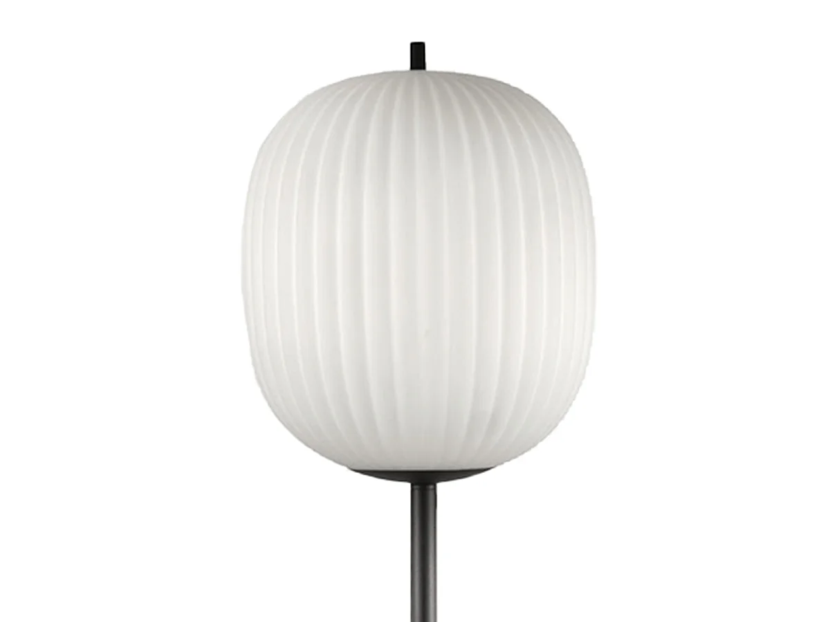 Lampada da Terra Nera Domizia Fabas Design Elegante e Sostituibile con E27
