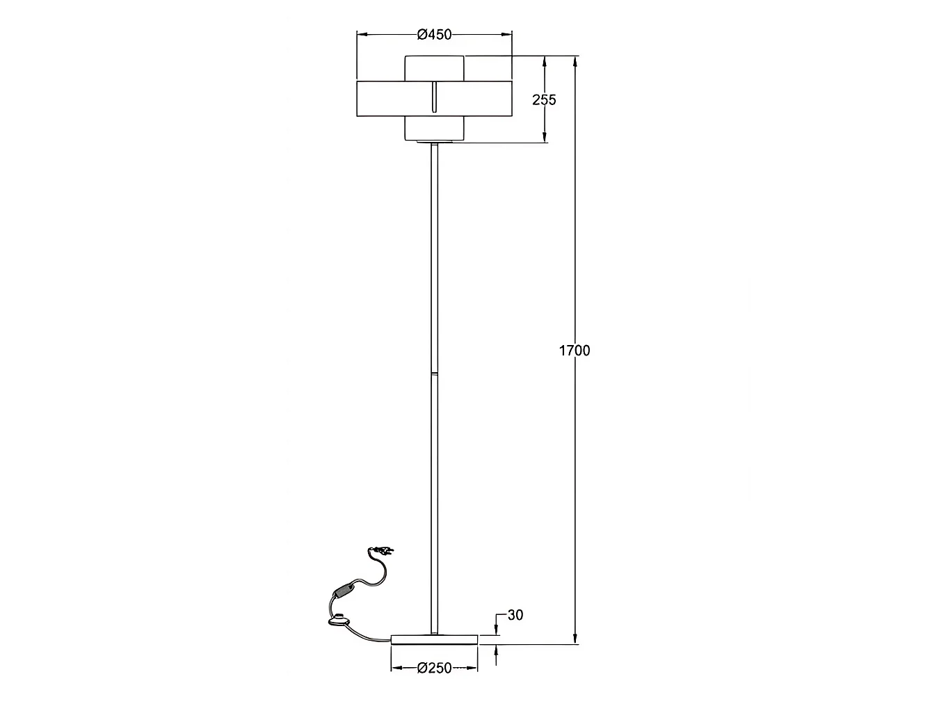 Lampa podłogowa Loto 170 cm z metalu i dmuchanego szkła, kolor ceglany, oprawka E27 40 W, elegancki design ze ściemniaczem - Loto