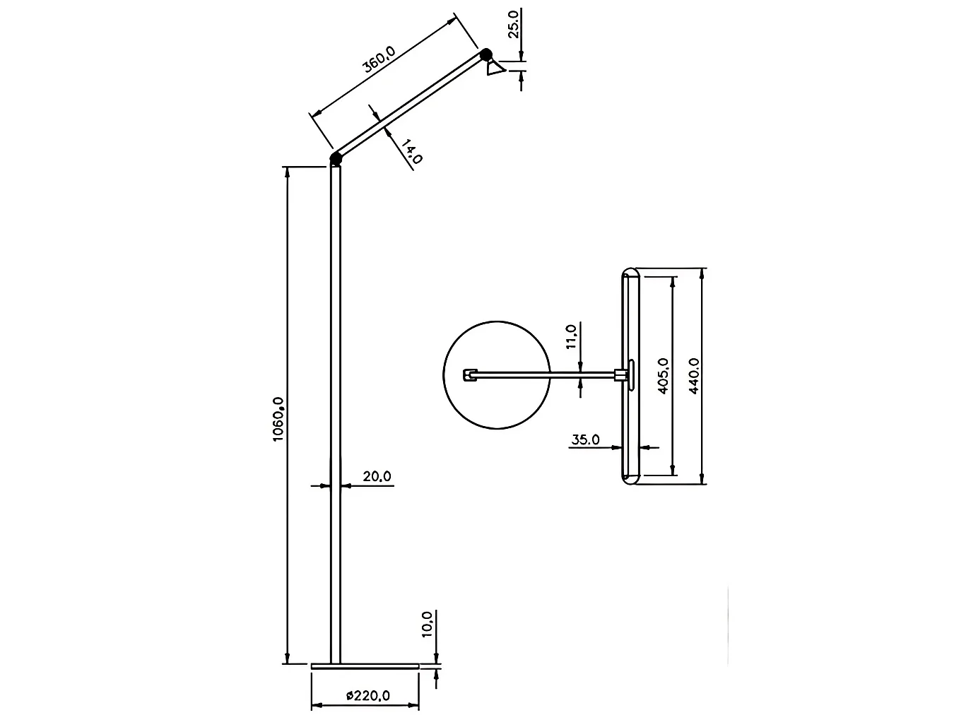 Lampa podłogowa LED Beba 12W 1340lm, konstrukcja aluminiowa i metakrylanowa, ściemnialna dotykowo, IP20, 106cm, kolor biały - Beba
